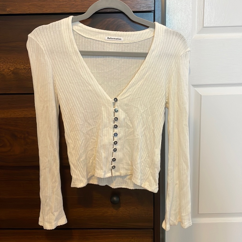 Reformation Gellar Knit Top